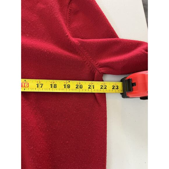 Brooks Brothers Merino Wool Preppy Grandpa Sweater L Academia Quiet Luxury Red - Picture 11 of 13